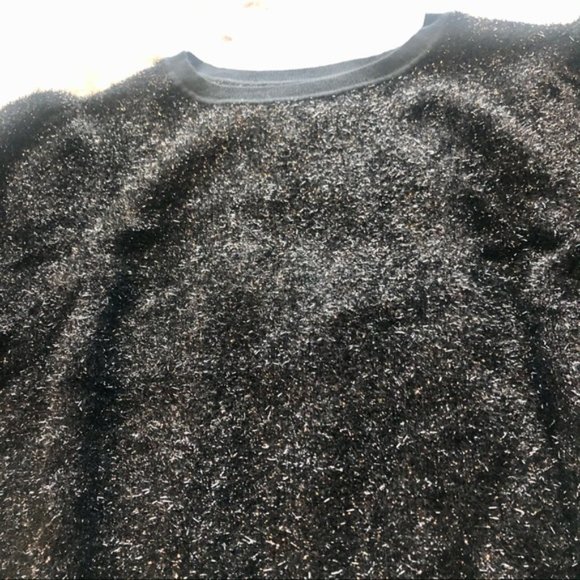 NWT Maeve Black Pamela Tinsel Shimmer Sweater - Picture 6 of 10